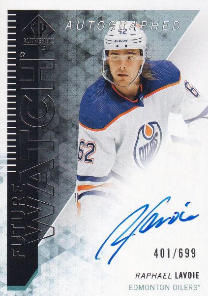 AUTO RC karta RAPHAEL LAVOIE 23-24 SP Authentic 13-14 Retro Autographed Future Watch /699